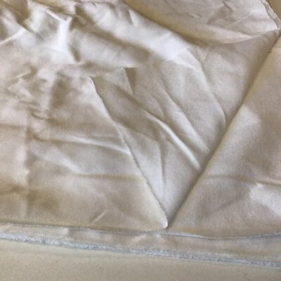 White Fabric Batting Attached Material Soft Stretch 61" x 74" Quilting Sewing - Image 1 of 4