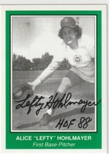 Alice "Lefty" Hohlmayer Autograph AAGPBL Card Kenosha Comets