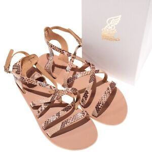 Ancient Greek Sandals NWB Delia Strappy Sandals Size 41 US 11 in Python/Nude