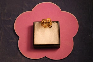 Bonito Anillo Ámbar Báltico con Segmento Triangular Talla O/T/V Y Elástico - Imagen 1 de 9
