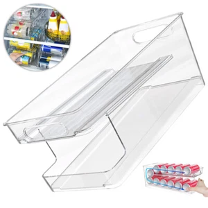 Fridge Organisers Double Layer Removable Rolling Beverage/Beer Soda Pop Can New - Picture 1 of 15