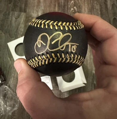 Didi Gregorius Firmado Autografiado Cuero Negro OML Certificado por Fanáticos del Béisbol Foto 1 de 4
