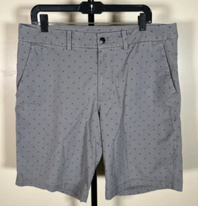 Pantaloncini Lululemon grigi e blu mini x chino viaggio sport casual golf taglia 38 XL - Foto 1 di 11