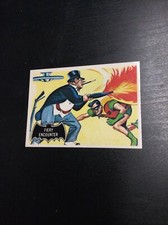 1989 Deluxe Reissue Edition Topps Batman Black Bat #19 Fiery Encounter.
