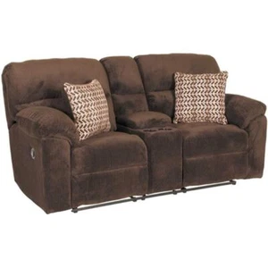 Chevron Mink Reclining Loveseat - Picture 1 of 3