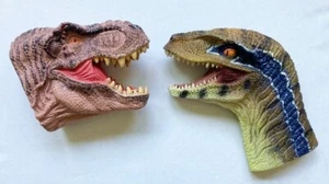 T-Rex vs. Velociraptor Hand Puppets - Picture 1 of 4