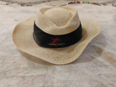 Винтажная соломенная шляпа Texace Unihat США Indian Wells большой размер уникальное приличное состояние - Изображение 1 из 4