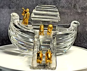 Vintage Figurine Ornament Lead Crystal Noah's Ark - Picture 1 of 24