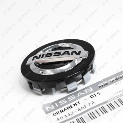 Tapacubos original OEM NISSAN Murano Sentra 40342-4AF2A adorno central de rueda negro Foto 1 de 4