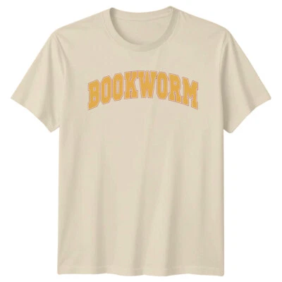GOFASHIONDIRECT Bookworm Readers T-Shirt College Style Text Hobby Novel Tee