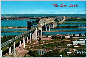 Postkarte The Soo Locks Sault Ste.Marie Michigan Riesenpostkarte - Bild 1 von 2