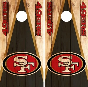 San Francisco 49ers Cornhole Skin Wrap NFL Wood Decal Vinyl Board Logo DR632 - Picture 1 of 1