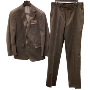 NWT Jos. A. Bank Crossover Cotton Suit Olive /Brown 39R Top Jacket, Pants 33W - Picture 1 of 12