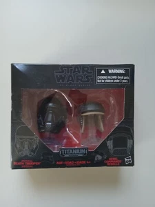 Star Wars Black Titanium Series - Rebel Commando & Death Trooper Helmets Sealed - Picture 1 of 9