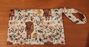 Damen Accessoires Tasche mit Clip Highlands Kühe 9 x 6 Zoll - Bild 1 von 3