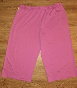 Terra Sky Knit Jeans Womens 2X (20W-22W) Medium Pink Capri New - Picture 1 of 7