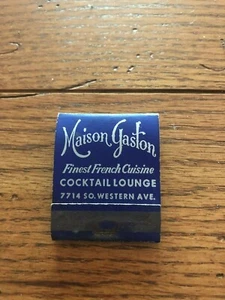 MAISON GASTON French Restaurant Los Angeles California CA 1950's Matchbook - Picture 1 of 4