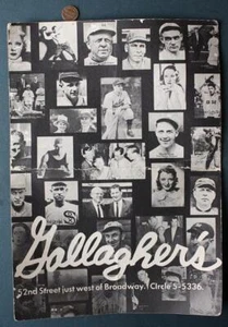 1972 New York City Gallaghers Restaurant menu Babe Ruth Lou Gehrig Joe DiMaggio- - Picture 1 of 1