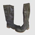 Steve Madden Leather Sella Charcoal Riding Boots Size Women's 7