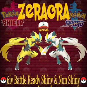 Pokémon Espada y Escudo Zeraora Evento 6Iv Listo para la Batalla Brillante y No Brillante - Imagen 1 de 6