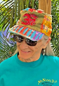 COTTON HAT Rising International NEPAL OHM SIGN Handmade FAIR TRADE Adjustable - Picture 1 of 2