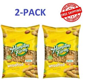Hampton Farms Unsalted In-Shell Peanuts, High-Protein Snacks (5 lbs.) 2 Pack