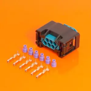 6 Way BMW Bosch Accelerator Throttle Pedal Pin Connector Kit & Terminals Seals - Picture 1 of 4