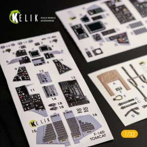 F-14D Super Tomcat - Calcomanía interior 3D para kit trompetero KeliK K32014 escala 1:32 - Imagen 1 de 11