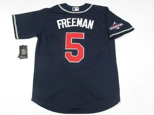 Freddie Freeman #5 Atlanta Braves 2021 World Series Champions Jersey Blue - Picture 1 of 4