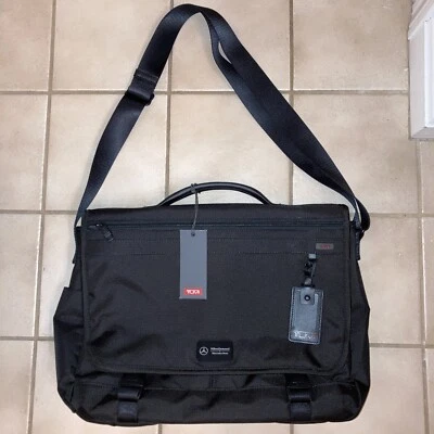 Tumi Mercedes-Benz ballistic nylon Messenger Bag 12” x 15” x 4” 022207DE Black - Image 1 of 4
