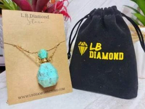Perfume Bottle Crystal Tianhe Necklace Handmade, Genuine Stone - Picture 1 of 5