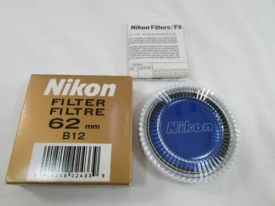 NIKON 62mm B12 80B Blue Color Threaded Screw-in Camera Lens Filter NOB - Image 1 of 4