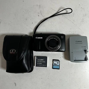 Canon PowerShot SX260 HS Black 12.1MP 20x Optical Zoom Portable Digital Camera - Picture 1 of 15