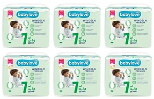 6 x 30 Stk | babylove Windeln Premium Gr. 7 XXL 16+ kg. - Bild 1 von 1