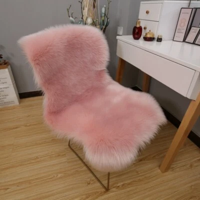 Alfombra mullida de piel sintética de oveja piso cálido alfombra peluda alfombras lavables para dormitorio Foto 1 de 4