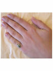 BALTIC GREEN or HONEY AMBER & STERLING SILVER TURTLE PETITE RING SMALL SIZES