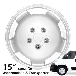 🚐 Set (4x) 15" Radkappen Wohnmobil Transporter gewölbt Fiat Ducato Boxer Jumper - Bild 1 von 7