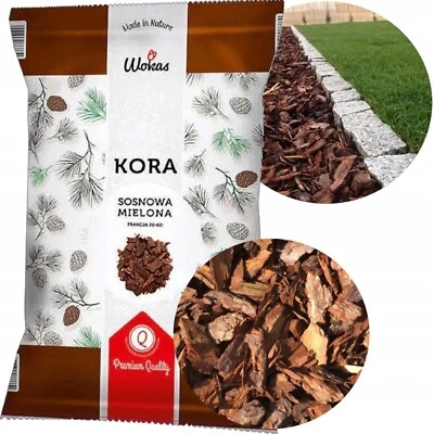 TRANS-PAL Wooden Bark Chips Garden Ground Pine Bark 20-60mm 80L Bag