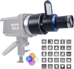 Bowens Mount Snoot, Spotlight Projection Attachment with 25 Gobos and 4 Color Fi - Picture 1 of 7