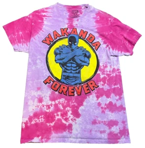 Marvel Wakanda Forever Movie Pink Tie T-Shirt Size Medium Black Panther - Picture 1 of 5