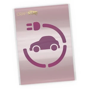 Electric Vehicle Charging Station Stencil - Small EV Parking SignTemplate - Picture 1 of 2