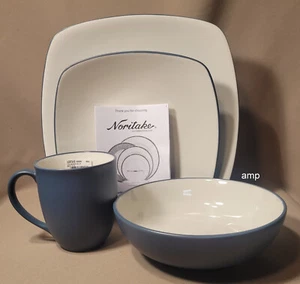 Ajuste de lugar cuadrado Noritake Colorwave azul 8484 (4 piezas) ¡NUEVO CON PEGATINA! - Imagen 1 de 6