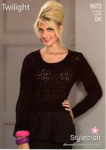 Patrón de Tejer Stylecraft - Hilo Crepúsculo DK - SUÉTER DAMA - 8672 - Imagen 1 de 2