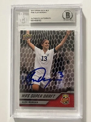 Alex Morgan Signed 2011 Upper Deck MLS #198 Rookie Card BAS Slabbed Autograph - Image 1 of 2