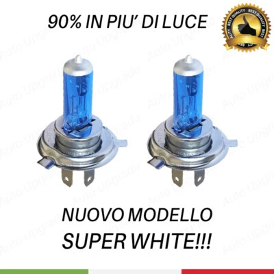 COPPIA LAMPADE LAMPADINA H4 EFFETTO LED XENON LUCE BIANCA ALTA QUALITA'!! NUOVO - Immagine 1 di 2