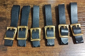 Watch Fob Straps (6)  1/2" Black PLASTIC(for display) - Picture 1 of 1
