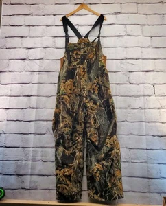 COLUMBIA Overalls Mens Large Fleece Vintage Buckle Strap Camouflage Hunting - Picture 1 of 8