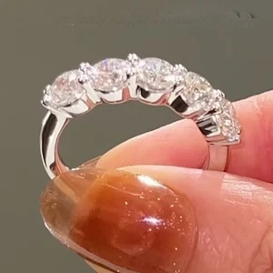 0.80 Ct  Round Certified Lab Grown CVD Diamond Solitaire Ring 925 Silver - Picture 1 of 9