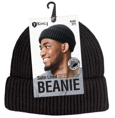 SATIN LINED BEANIE BLACK HOT ITEM - Image 1 of 2