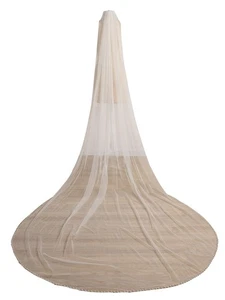 Pearl Soft Tulle Wedding Bridal Veil Chapel Length 91inch Ivory - Picture 1 of 6